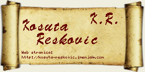 Košuta Resković vizit kartica